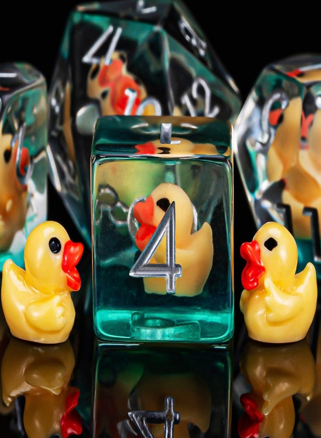 Maywin Duck D&D Resin Dice Set, Polyhedral DND Dice Animal Inclusion Dice D and D for Dungeons and Dragons MTG RPG Board Games for 15 Years and Up - Image 5